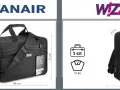 Bagaż podręczny Ryanair: torba 40x25x20 cm bez limitu wagowego. Wizz Air: plecak 40x30x20 cm, limit 10 kg.