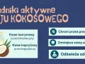 Olej kokosowy na zęby: chroni przed próchnicą, zmniejsza stany zapalne i odświeża oddech dzięki kwasom laurynowemu i kaprylowemu.