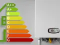 Caldaia a condensazione: come funziona per un'efficienza energetica A++. La scala mostra le classi di efficienza da A++ a G.