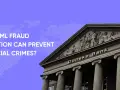 Danske Bank building with text "HOW AML FRAUD DETECTION CAN PREVENT FINANCIAL CRIMES?".