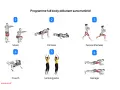 Programme de musculation maison pour débutants : squats, pompes, fentes, crunchs, jumping jacks et gainage.