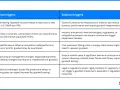 Table listing internal and external triggers for goodwill impairment accounting, such as economic downturns and underperformance.