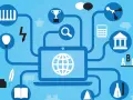 A network of icons representing education, communication, and technology, illustrating IoT visibility.