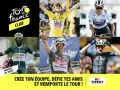 Tour de France Club logo and cyclists in action. Build your fantasy team and win the tour!