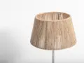 Abat-jour conique en tissu de corde naturelle, style bohème.