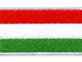 Naszywka z flagą Węgier: czerwony, biały i zielony pas.