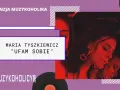 Recenzja albumu "Ufam sobie" Marii Tyszkiewicz. Artystka w czerwonym świetle, obok logo Muzykoholiccy.