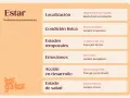 Estar: lokalizacja, kondycja, stany, emocje, akcja, stan zdrowia. Pozwala opisać, jak się czuję, odmienna od bycia.