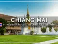 Złota pagoda i białe stupy w Chiang Mai, co warto zobaczyć na północy Tajlandii? Piękny, zielony trawnik i błękitne niebo.
