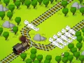 Un tren avanza por las vías en estos divertidos juegos de trenes. Figuras blancas yacen en las vías, ¡esperando ser rescatadas!