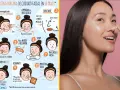 Una mujer aplica crema como parte de su rutina coreana de 10 pasos para el cuidado facial, que incluye limpieza, exfoliación, sérum e hidratación.