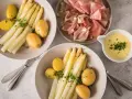 Spargel mit Kartoffeln, Schinken und Sauce Hollandaise – klassisch, was passt zu Spargel!