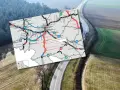 Mapa drogowa z zaznaczonymi trasami S8 Łagiewniki Zachód - Niemcza. Widoczne miasta: Wrocław, Opole, Wałbrzych, Legnica, Jelenia Góra. 908 rozkład jazdy.