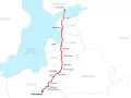 Trasa z Warszawy przez Litwę, Łotwę do Estonii i Finlandii. Mapa pokazuje miasta i drogi, przydatna do planowania podróży i opłat drogowych Litwa Łotwa Estonia.