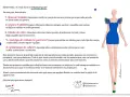 Guía para aprender como diseñar un vestido: toma de medidas, diseño, color y siluetas. Ilustración de un vestido azul y maniquí.