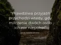 Najpiękniejsze cytaty o przyjaźni: "Prawdziwa przyjaźń przychodzi wtedy, gdy milczenie dwóch osób ich nie niepokoi".
