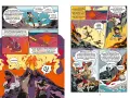 Jak wygląda komiks: naukowcy badają wulkany, lawę i minerały. Dzieci uciekają przed erupcją, a potem obserwują pływające kamienie.