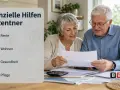 Älteres Paar prüft Unterlagen. Finanzielle Hilfen für Rentner, auch wenn sie getrennt lebend sind, sind wichtig.