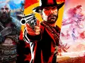 Kratos, un pistolero del oeste y Aloy, protagonistas de juegos con mejores gráficos.