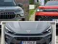 Trzy auta z grupy VAG: Skoda, Volkswagen i Cupra. Każde z nich prezentuje swój unikalny styl i detale.