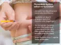 Eine Person verabreicht sich selbst eine Thrombose-Spritze in den Bauch. Die Kosten für die Spritze sind hier nicht ersichtlich.