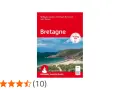 Buchcover: Bretagne. 50 Touren für Ihr nächstes Wandern in der Bretagne, mit Rother App. Küstenlandschaft mit Strand und Meer.