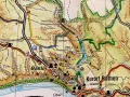 Mapa Szwajcarii Saksońskiej: Bastei, Kurort Rathen, Amselfall, wędrówki po skalnych bramach i punktach widokowych.