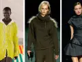 Trzy stylizacje: neonowa żółć, zieleń khaki i czerń. Każdy kolor ma swoje znaczenie, odważne zestawienia na wybiegu.