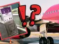 Wizz Air: czy można wziąć parasol do samolotu? Tablica kontrolna bagażu podręcznego obok samolotu Wizz Air.