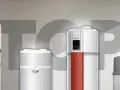 Quatre ballons thermodynamiques modernes, certains avec des accents rouges ou gris, se dressent devant le mot "TOP" stylisé.