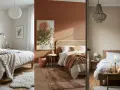 Tres acogedores dormitorios que invitan al descanso y crean ambientes de dormitorios románticos.