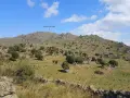 Paisaje rocoso y verde con el **cerro de San Pedro** en Colmenar Viejo al fondo.