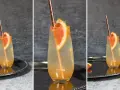 Orzeźwiająca Paloma z grejpfrutem i słomką, obok Tequila Sunrise.