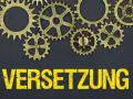 Zahnräder und das Wort "VERSETZUNG" in Großbuchstaben. Ein formloser versetzungsantrag muster könnte hier nützlich sein.