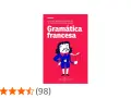 Libro "Gramática francesa" de Espasa, ideal para estudiar francés. Ilustración de un personaje leyendo un libro.