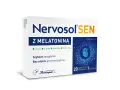 Opakowanie Nervosol SEN z melatoniną, melisą, chmielem i lawendą. Wspiera szybsze zasypianie.