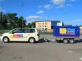 Samochód nauki jazdy z przyczepą, idealny do nauki jazdy z kategorią B+E.