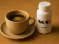 Kubek kawy i suplement magnezu. Czy kawa wypłukuje magnez? Suplementacja może pomóc.