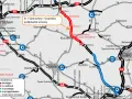 Mapa drogowa z zaznaczonym odcinkiem S11 Siemianice - Gotartów w realizacji. Widoczne są drogi krajowe i autostrady.