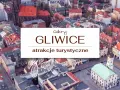 Widok z lotu ptaka na rynek w Gliwicach z widocznymi zabytkowymi kamienicami i wieżą ratuszową. Odkryj Gliwice i jego atrakcje turystyczne.