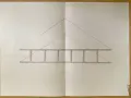 Dessin d'un pont suspendu simple, étape pour apprendre comment faire un trompe l'oeil.