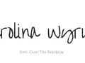 Karolina Wyrwot w **czcionce pismo odręczne** "Over The Rainbow". Logo Certifier.