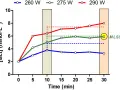 Grafico mostra i battiti durante la corsa a diverse potenze (260, 275, 290 W), con livelli di lattato nel tempo. Il punto MLSS è evidenziato.