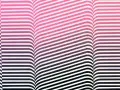 Abstrakcyjny wzór w paski, inspirowany stylem Sonia Delaunay, z gradientem od różu do fioletu i czerni, tworzący iluzję ruchu.