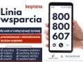 Darmowa infolinia dla alkoholików i ich bliskich. Numer 800 800 607 oferuje wsparcie psychologiczne, mediacje i pomoc prawną.