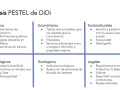 Análisis del entorno general de DiDi: factores políticos, económicos, socioculturales, tecnológicos, ecológicos y legales.