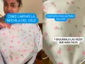 Mochila sucia con flores y mariposas. Aprende como limpiar una mochila sin mojarla, usando un paño húmedo y enjuagando las veces necesarias.