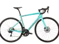 This turquoise Specialized road bike, with its sleek design and disc brakes, proves that specialized bikes are good for performance and style.