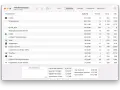 Aktivitätsanzeige zeigt den hohen photoshop arbeitsvolumen voll. Firefox und WindowServer verbrauchen am meisten Speicher.