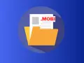 Ikona folderu z dokumentem .mobi, idealna dla każdego mobi reader.